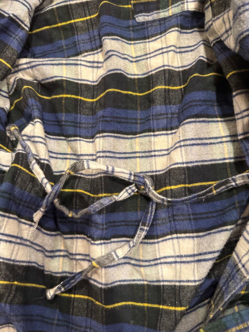 90s L.L. Bean Classic Plaid 100% Cotton Flannel Robe Men's Size Large - Picture 5 of 7
